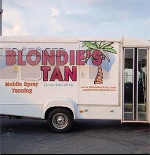 old mobile spray tan