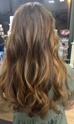 all-over-brunette-with-highlights-columbus-hair-salon